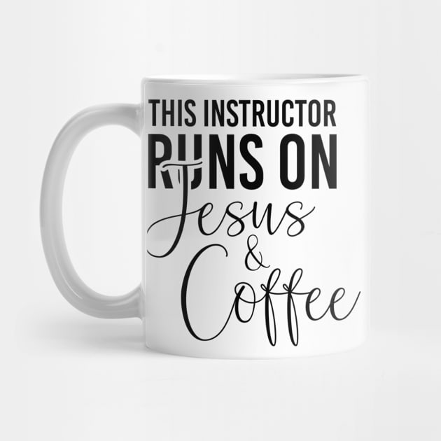 This instructor runs on Jesus and coffee job gifts. Perfect present for mother dad friend him or her by SerenityByAlex